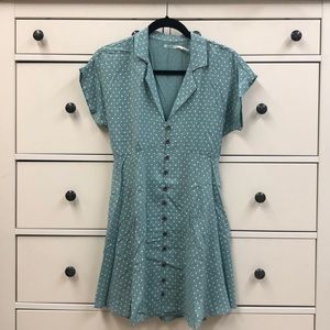 Kimchi Blue blue polka dot dress
